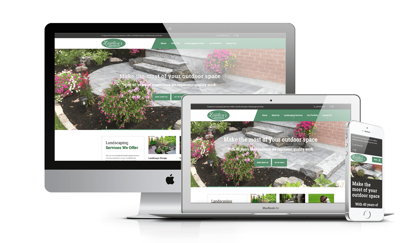 Website Design for Lawton's Landscaping