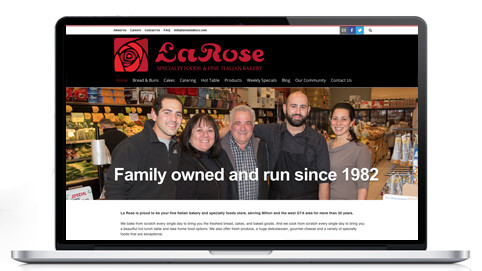 Website Design Milton, LaRose Bakery